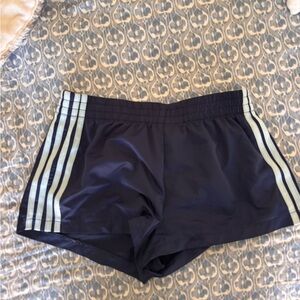 Navy Blue Edikted Shorts with Stripes